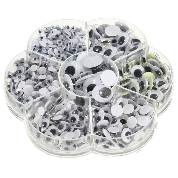 700Pcs 4/5/6/7/8/10/12mm Total Mixed Googly Eyes Self-adhesive DIY Scrapbooking for Teddy Bear Stuffed Toy Doll Parts