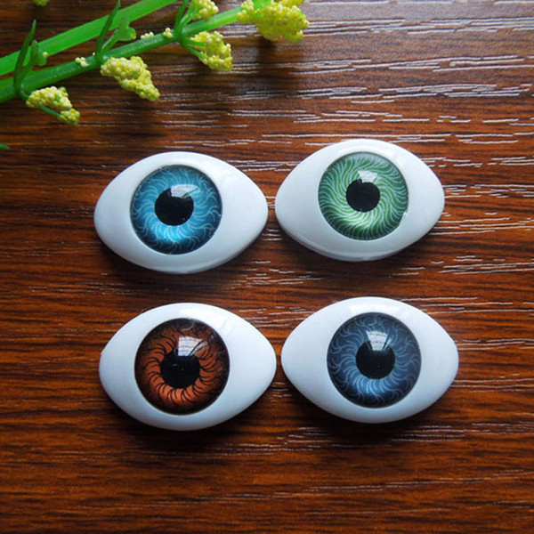 40Pcs(20pairs) Half Plastic Doll Eyes Mixed color BJD EYES, Oval Doll Dollfie Eyes Eyeballs Wholesale 16*22.5mm