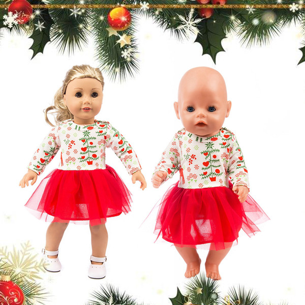 Christmas Yarn Dress For 18 Inch American Girl Doll Accessory Girl's Toy Accessory Girl Toy Educational dolls MJ1023