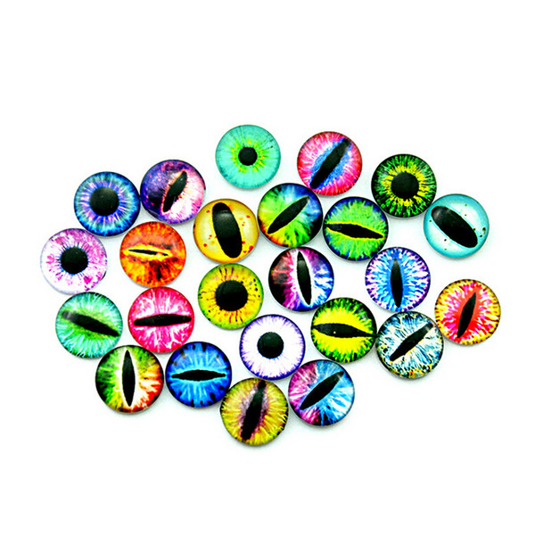 20Pcs 12MM/16MM/20MM Glass Dolls Eye DIY Craft Eyes for Toy Dinosaur Animal Eye Time Gem Accessories No Self-adhesive