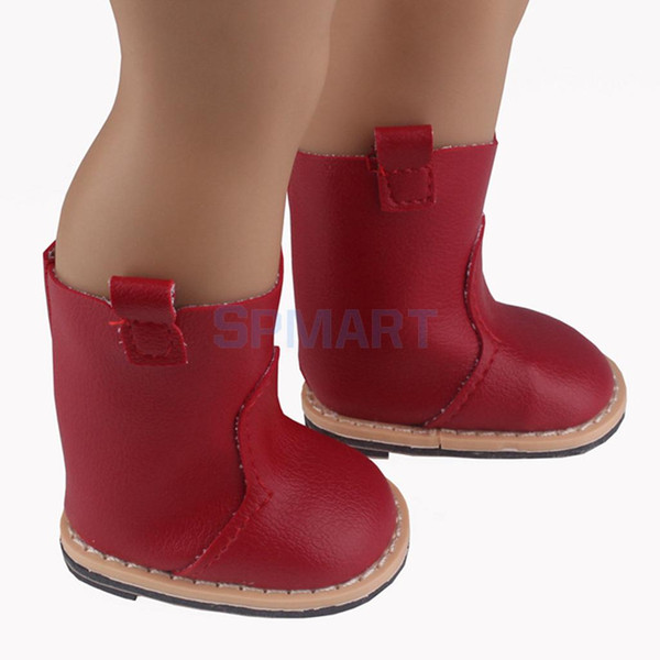 Spmart new arrivals Fashion Dolls Half Boots Flat-heel Shoes for 18inch 42-45cm 1/4 American Girl Dolls Accessories