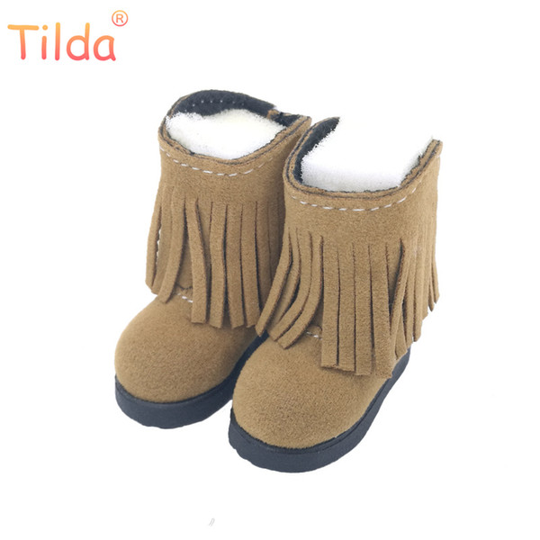 Tilda 5cm 1/6 PU Leather Doll Shoes for BJD SD Dollfie Dolls Costome Dolls Accessories Creative Gifts Winter Puppet Boots Toy