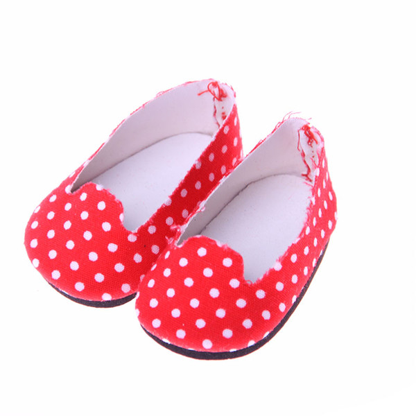 High quality handmade 6 color small leather shoes for 14.5inch American girl doll accessories Wellie Wisher