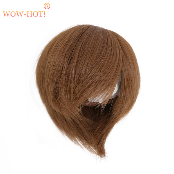 1/3 1/4 1/6 BJD Doll Wig Short Hair,Fashion Brown and Gold Color Quality Simple Cute Dolls Accessories Wigs for BJD Dolls Toy