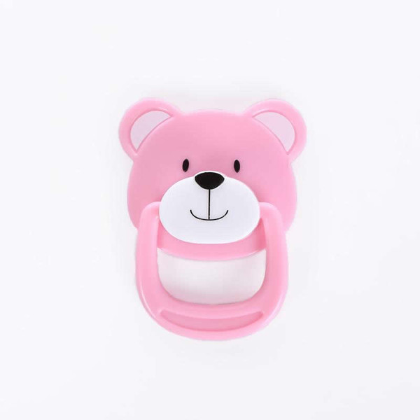 2 pcs Cartoon Bear Pacifier Blue or Pink Plastic PVC Reborn Baby Doll Accessories Fit For Magnetic Mouth Doll Nipple Hot Sale