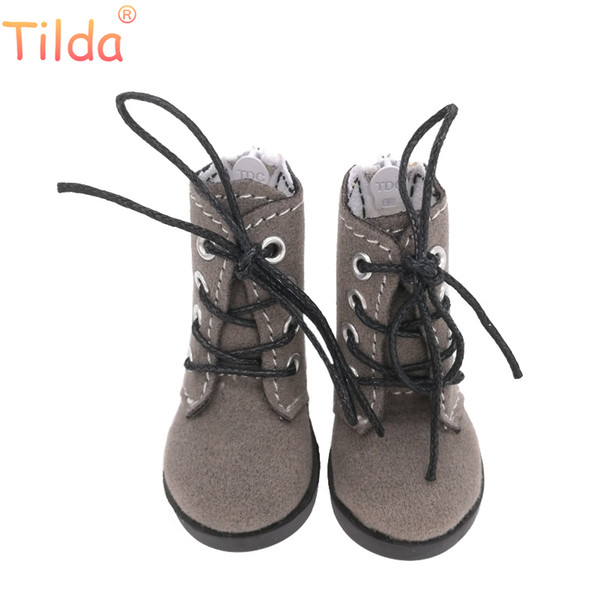 Tilda 5cm 1/6 Doll Boots Shoes For BJD Doll,Mini Boots for Textile Doll Boots PU Leather Shoes for Handmade Dolls Accessories