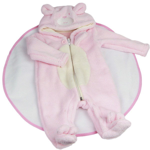 Cosplay Bear Rompers Handmade for 23 inch Reborn Baby Doll Accessories High Quality Soft Plush Doll Clothes with blanket