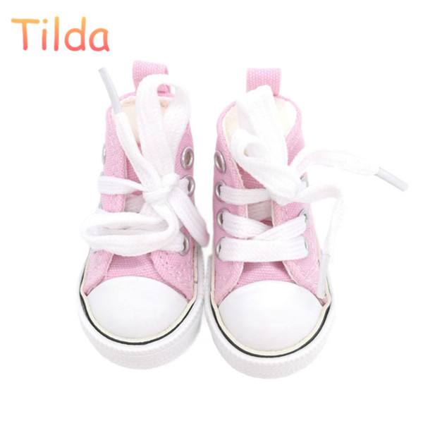 Tilda 6cm Canvas Shoes For Paola Reina Doll,Fashion Mini Toy Gym Shoes 1/3 Bjd Doll Footwear Sports Shoes for Dolls Accessories