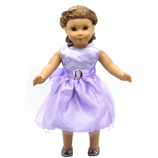 Doll Accessories American Girl Dolls Clothes 14 Colors Princess Skirt Dress Cosplay for 16- 18 inch Dolls Girl Gift X-47