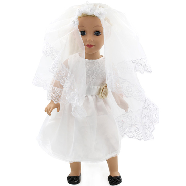 American Girl Doll Clothes White Wedding 18 inch Doll Clothes Madame Alexander Handmade American Girl Doll Clothes 4 Styles D-1