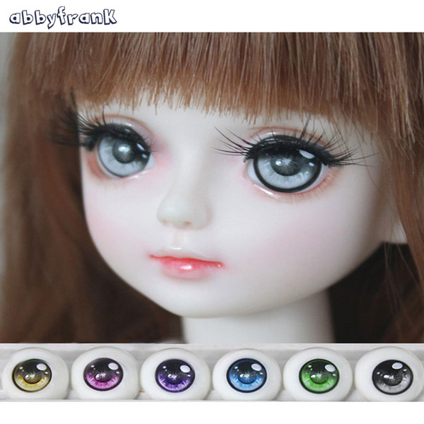 Abbyfrank Eyes BJD Doll Acrylic Eyeball Eyes 1 Pair 1/3 1/4 1/6 14mm 16mm 18mm Half Round Eyeball For Doll Accessories Kids Toys