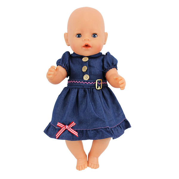 Doll Dress Fit For 43cm Baby Born Zapf Doll Reborn Babies Clothes And 17inch Doll Accessories