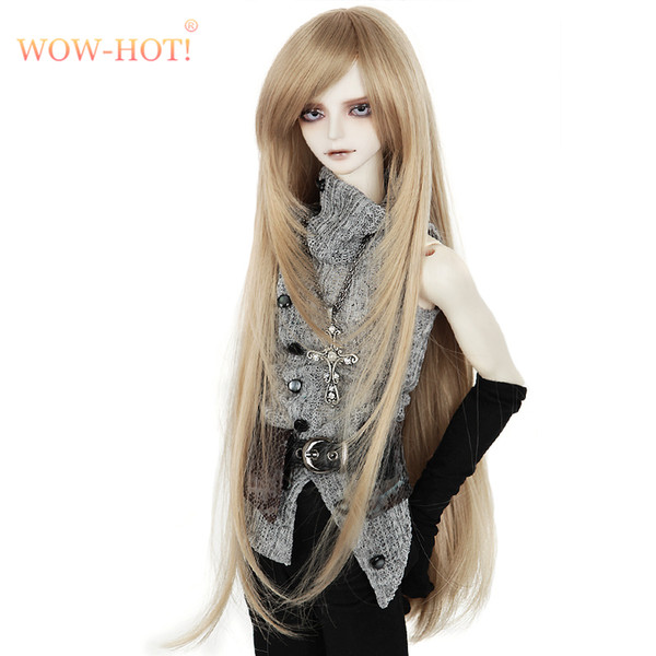 HOT 1/4 Bjd SD Doll Wigs for Dolls High Temperature Wire Long Retro Style Synthetic 1/3 Scale Doll Wig for Dolls Accessories