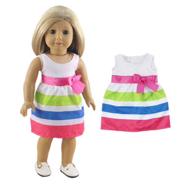 15 Colors American Girl Doll Dress 18 Inch Doll Clothes And Accessories Dresses