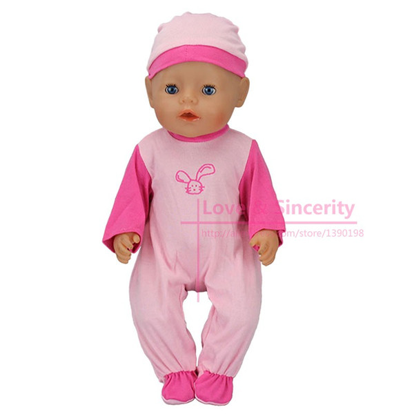 Fashion Dolls Jump Suits With The Hat Fit For 43cm Baby Born Zapf Doll Reborn Baby Clothes 17inch Doll Accessories