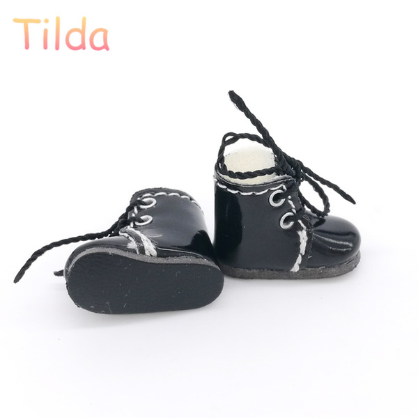 Tilda 2.5cm Mini Doll Boots for Blythe Dolls Toy,Lovely Cute PU Leather Dolls Shoes for BJD,Casual Doll Accessories High Quality