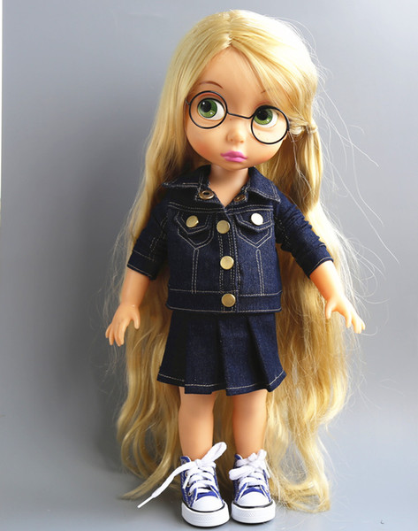 hot 2016 new 40CM doll accessories fashion trends denim jacket 18