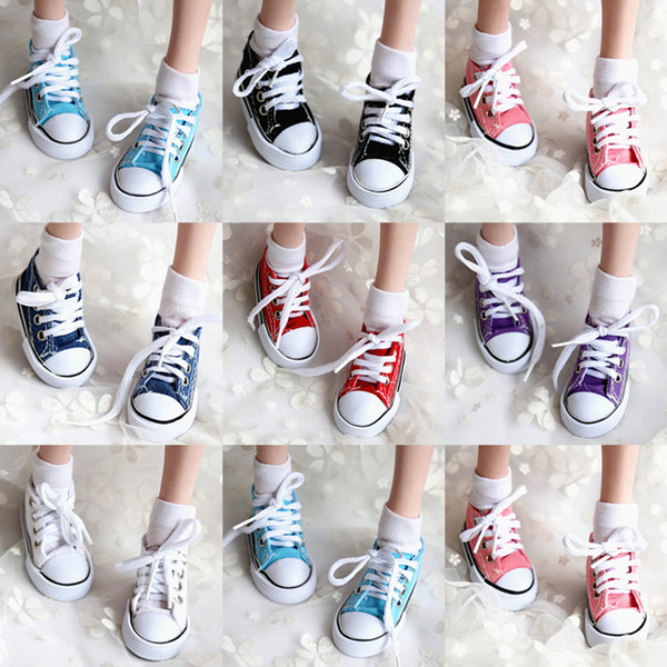 Princess Canvas Cloth Doll Shoes Fashion SD MSD YOSD DD BJD Sports Shoes For 1/4 1/3 Doll Accessories Toys For Girls