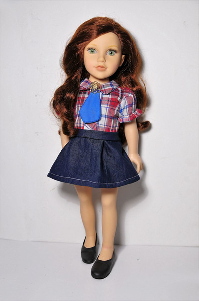 1set Doll accessories clothes dresses T-shirts, jeans for 45cm American girl and our generation doll