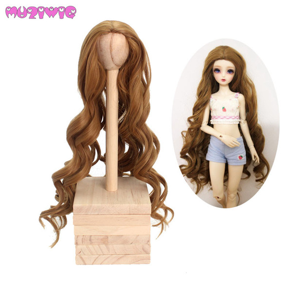 MUZIWIG Long Synthetic Curly Wigs for BJD 1/3 1/4 1/6 SD Dolls Baby Doll Accessories