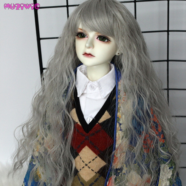 MUZIWIG Heat Resistant Fiber Long Body Wavy Doll Hair for BJD/SD Girl Dolls