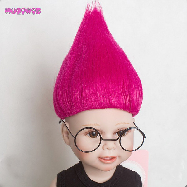MUZIWIG Synthetic Troll Hair Wigs for 18 inch American Girl Doll Wigs Accessories