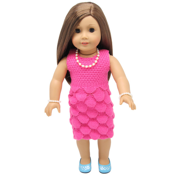 18 inch American Girl doll clothes sweater dress for child party gift toys--16~18 inch Doll Clothes Accessories