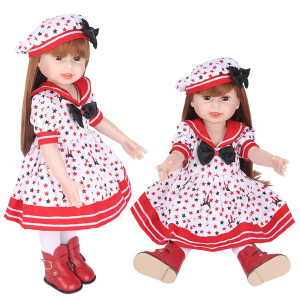 Girl Doll Apparel Accessories For 18inch Princess Designer Dressing Handmade Soft Silicone Clothes Lifelike Collector Hot Sale 55nh WW