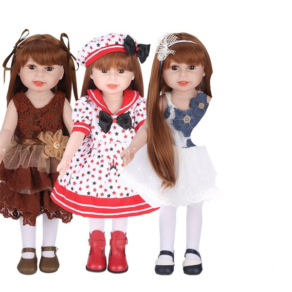 American Doll Handmade Apparel Accessories Fit For 18inch Dolls Clothes Children Color Christmas Gift Collection High Quality 55nh WW