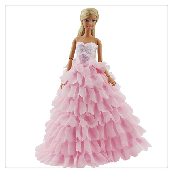 Wholesale Princess Evening Party Clothes Wears Dress Outfit Set for Doll with Hat Suitable For A Girl To Make A Gift Hot Sale