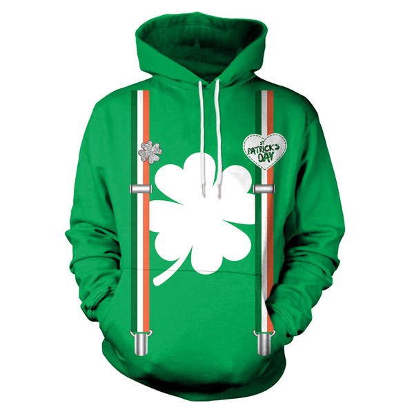 St.Patrick's Day Hoodies new brand couple sweater coat loose slim pockets fashion men and women DHL B101-048