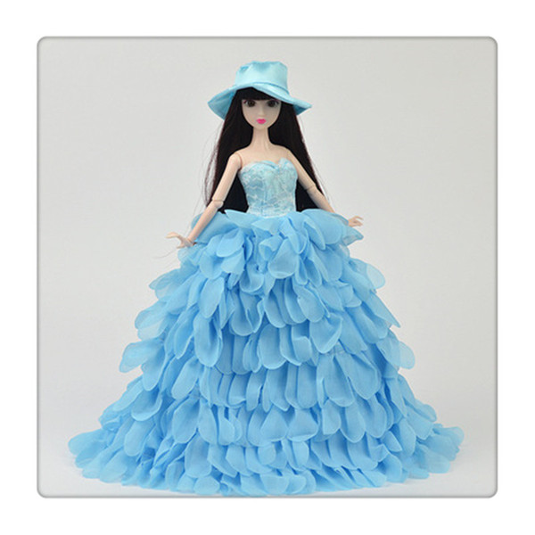 Princess Evening Party Clothes Wears Dress Outfit Set for Doll with Hat Suitable For A Girl To Make A Gift