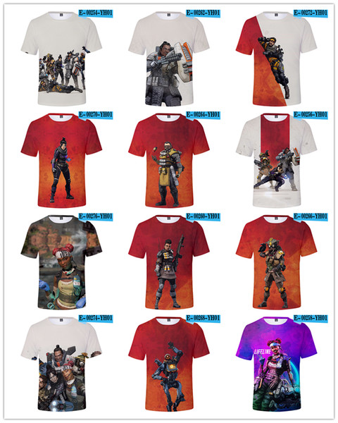 Hot 16style Apex Legends T-shirt Cospaly Battle Royale Vest Top to Game Men Women youth Harajuku Streetwear Tee Shirt Plus