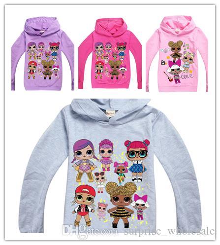 new Cartoon Doll Girls Boy Hoodies Autumn Spring Kids Long Sleeve Sweatshirts Children hooded Outwear Pullover Top Clothing Hoody sale