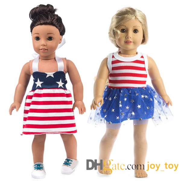 18 inch Doll Skirt with shoulder straps Mesh braces skirt Summer American Girl Doll Cloth for 18 inch American Girl