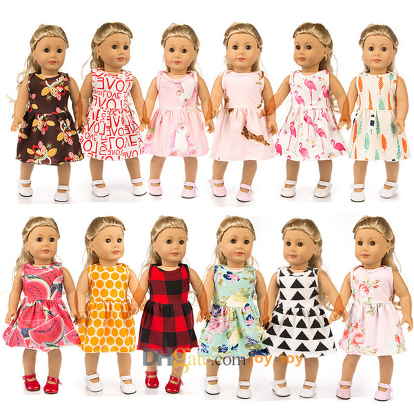 18 inch One piece dress skirt with underpants briefs 12 Styles for 18 inch American Girl Doll