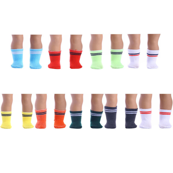 9 Colors Doll Socks Sport Stockings Hose Mix or Mark color for 18 inch American Girl Doll