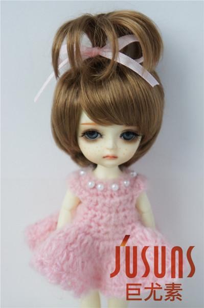 Jusuns 5-6inch Lovely Fountain Doll Wigs 1/8 Synthetic Mohair BJD Wig 4 Color Available JD002