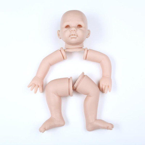 DK1718 Hot Sale Doll Kit DIY Blank Kit Soft Vinyl Reborn Doll Kit Free Shipping Unisex Doll Accessories with 3/4 Limbs