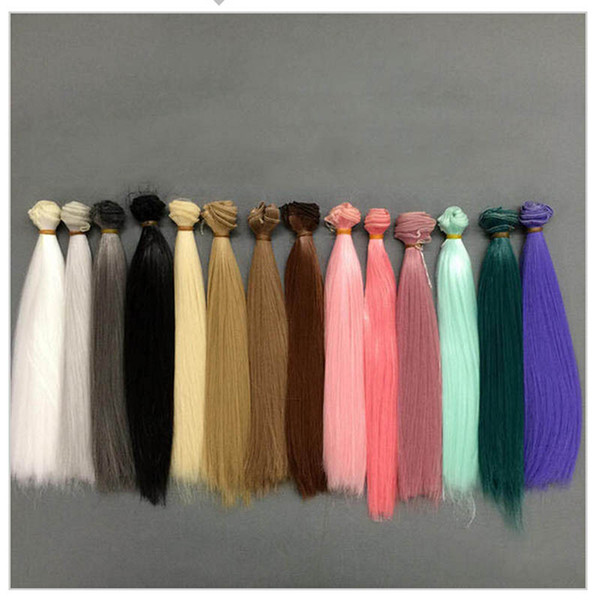 10PCS/LOT Wholesale Hot Multi-color Long 25*100CM 1/3 1/4 1/6 1/8 DIY BJD Straight Doll Hair Wigs