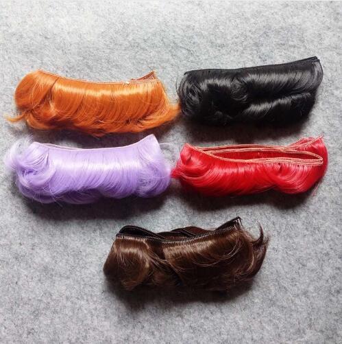 100PCS/LOT BJD Doll Accessories Multi-Colors Short Doll Wig Hair 5CM Fringe Hair For Doll DIY