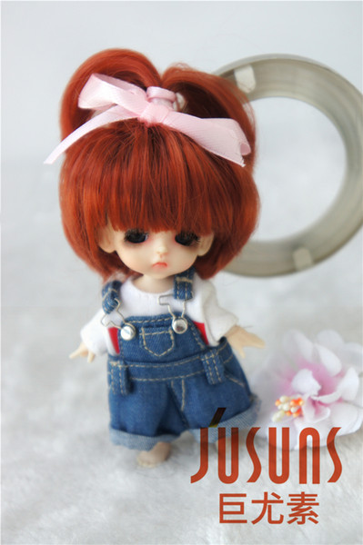 Jusuns 3-4 inch Lovely Fountain Doll Wigs Tiny Size Synthetic Mohair BJD Wig for Lati White 4 Color Available JD002