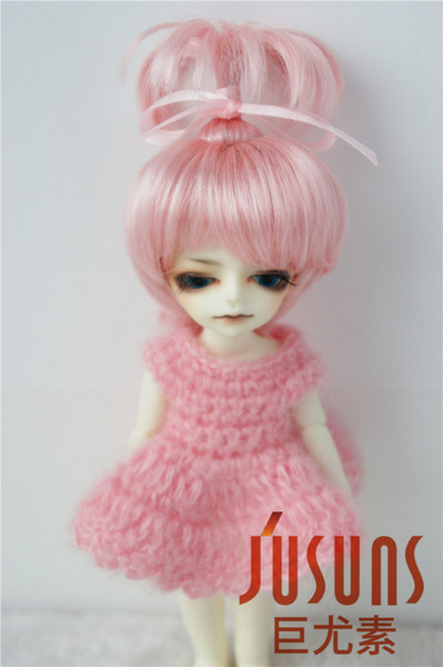 Jusuns 4-5inch Lovely Fountain Doll Wigs Tiny Size 1/12 Synthetic Mohair BJD Wig 3 Color Available JD002