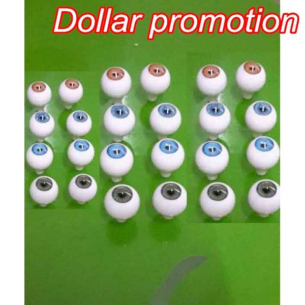 2016 14mm 50 pieceslot round shape Reborn Baby Doll KitsDoll Eyeball Toys Eyeball Round Acrylic Doll Eyes Different Color Wholesale