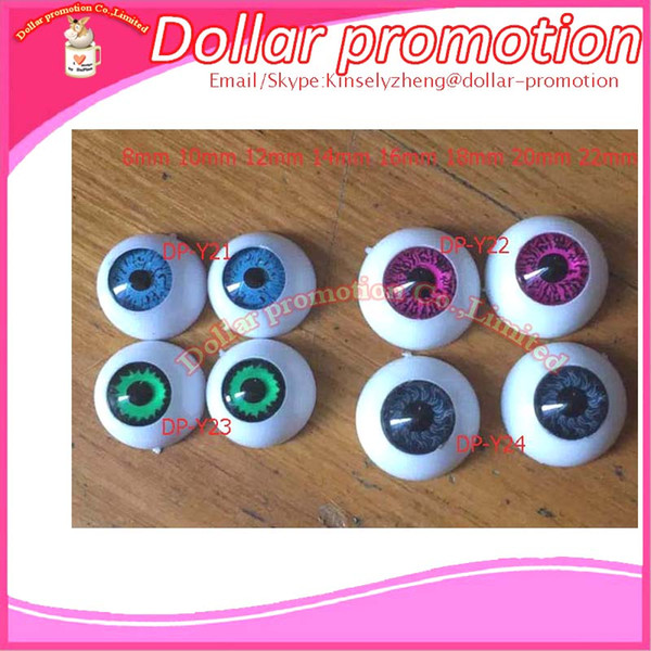 2017 Wholesale ACRYLIC REBORN DOLL EYES Diameter 8mm to 22mm -- half round BJD REBORN EYES