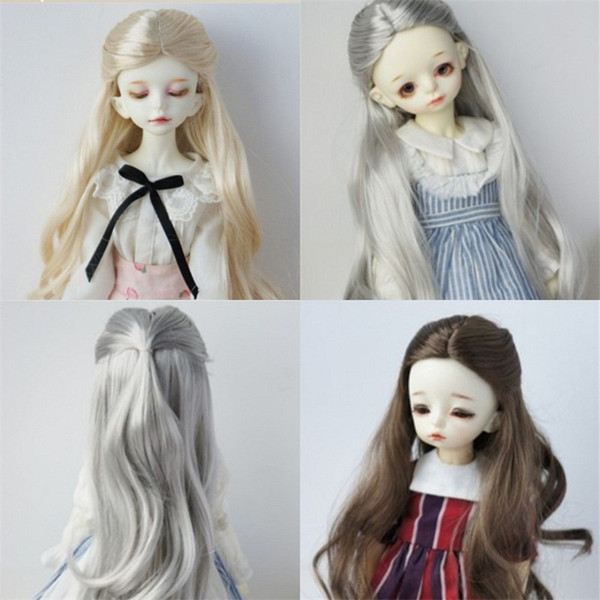 Imitation Mohair Toy Bodies Parts Lovely Ceramic Doll Wig Candy Color Anti Wear Anti Shedding Simple Not Included Dolls 48js I1