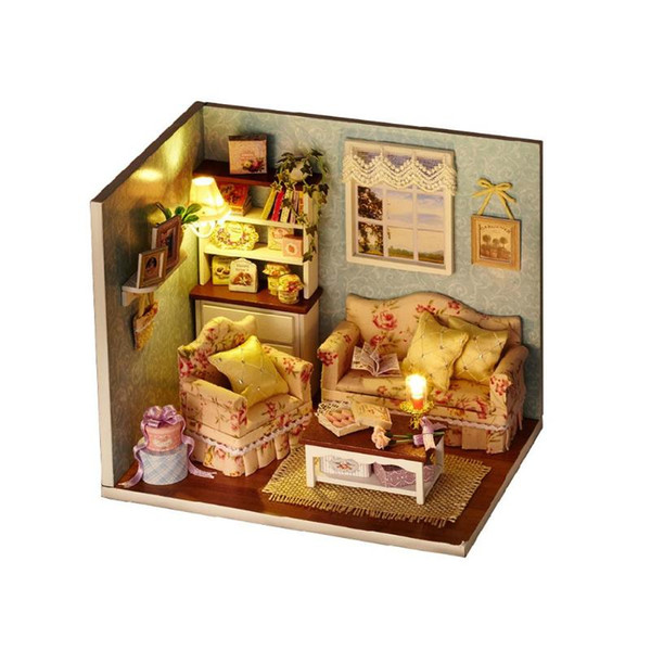 3D Mini Dollhouses Puppet House Handmade Craft Furniture Miniature DIY Doll Houses Wooden Toys for Children Birthday Gift