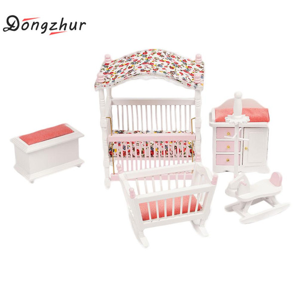 Dongzhur 6pcs/Set Miniaturas 1:12 Dollhouse Furniture DIY Dollhouse Kids Room Mini Furniture Funny Kids Toys Kit