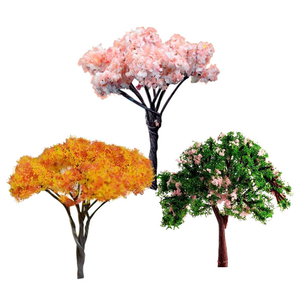 ABWE 3PCS Mini Tree Miniature Dolls' House Garden Accessory Plant Fairy Ornament DIY