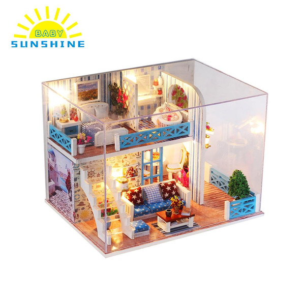 NEW Miniature Super Mini Size Doll House Wooden Furniture Toys Model Building Kits Dollhouse Home of Helen Best Gifts for KIDS